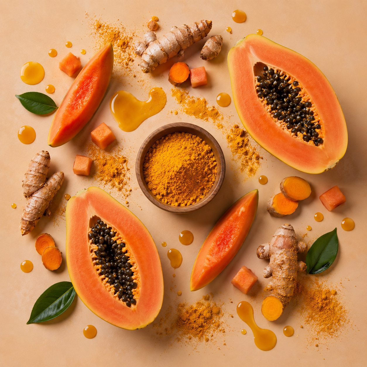 Papaya & Turmeric Powder-to-Foam Facial Cleanser | Gentle Daily Cleanser
