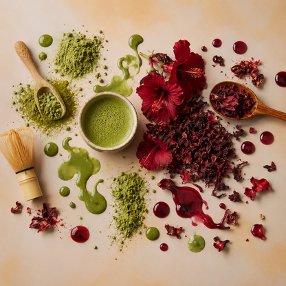 Matcha & Hibiscus Powder-to-Foam Facial Cleanser | Gentle Daily Cleanser
